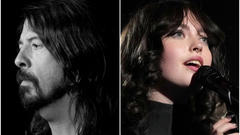 Dave Grohl (Foto: Kevin Winter / WireImage) e Violet Grohl (Foto: Kevin Mazur/ Recording Academy)
