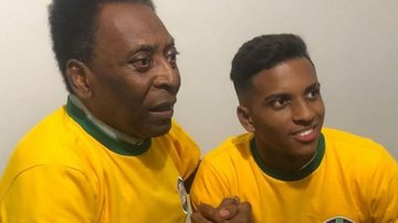 Pelé e Rodrygo (Foto: Reprodução / Extra)