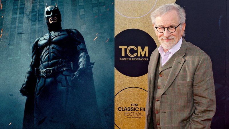 Batman: O Cavaleiro das Trevas (Foto: Divulgação / Warner) e Steven Spielberg (Foto: Frazer Harrison / Equipe)