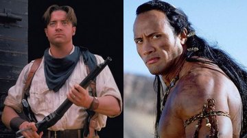 Brendan Fraser e Dwayne "The Rock" Johnson em O Retorno da Múmia (Fotos: Divulgação)