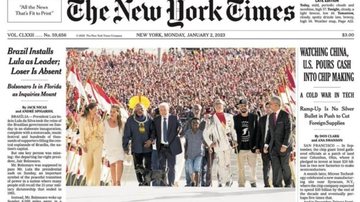 Posse de Lula é manchet no The New York Times (Foto: reprodução / The New York Times)