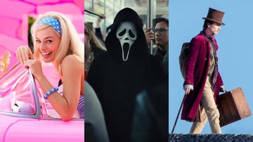Imagens de divulgação de Barbie, Pânico VI e Wonka (Foto: Divulgação)