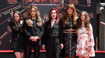 Harper Lockwood, Lisa Marie Presley, Priscilla Presley, Riley Keough e Finley Lockwood em 2022 (Foto: Getty Images)