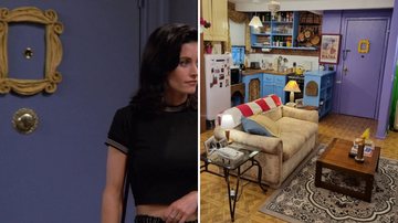 Courteney Cox em Friends (Foto: Divulgação / Warner Bros. Pictures) e Apartamento de Giovanna Previdi (Foto: Divulgação)