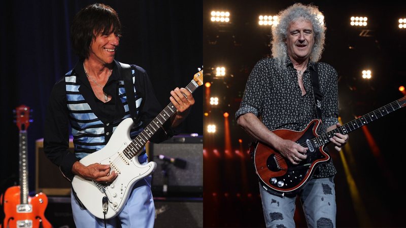 Jeff Beck (Foto: Larry Busacca/Getty Images for Gibson) e Brian May (Foto: Cole Bennetts/Getty Images)