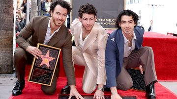 Jonas Brothers na Calçada da Fama (Foto: Amy Sussman/Getty Images)