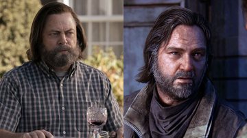 Bill na série (Foto: Reprodução/HBO) e no jogo de The Last of Us (Foto: Reprodução/Naughty Dog)