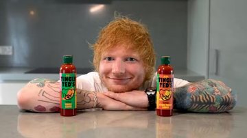 Ed Sheeran em propaganda para a 'Tingly Teds' (Foto: Divulgação)