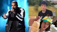 Drake (Foto: Kevin Winter/Getty Images) e Rosalía (Foto: Reprodução/Instagram) e Oliver Skyes no Brasil (Foto: Reprodução/Instagram)