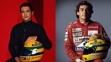 Gabriel Leone (Foto: Raquel Espírito Santo), Ayrton Senna (Foto: Reprodução)