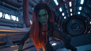 Zoë Saldaña como Gamora em Guardiões da Galáxia Vol. 3 (Foto: Cortesia de Marvel Studios. © 2023 MARVEL)