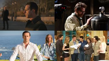 Cenas finais de Succession (Foto: Reprodução/HBO), Breaking Bad (Foto: Reprodução/AMC), Mad Men (Foto: Reprodução/AMC) e Friends (Foto: Reprodução/NBC)