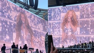 Beyoncé durante show da turnê Renaissance em Paris (Foto: reprodução/redes sociais)