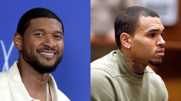 Usher (Foto: Marcus Ingram/Getty Images) Chris Brown (Foto: Lucy Nicholson - Pool/Getty Images)