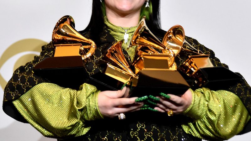 Grammys que Billie Eilish ganhou em 2020 (Foto: Alberto E. Rodriguez/Getty Images for The Recording Academy)