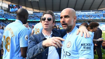 Noel Gallagher e Pep Guardiola, treinador do Manchester City (Foto: Getty Images)