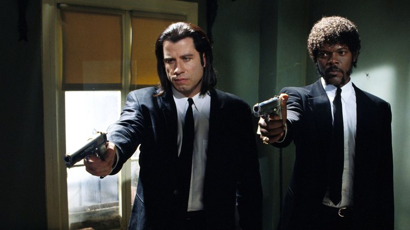 John Travolta e Samuel L. Jackson em 'Pulp Fiction: Tempos de Violência' (Foto: Reprodução/Miramax Films)
