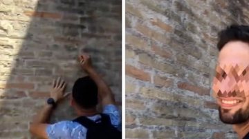 Ivan Dimitrov, que vandalizou o Coliseu (Reprodução/YouTube/The independent)