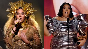 Beyoncé (Foto: Larry Busacca/Getty Images for NARAS) e Lizzo (Foto: Kevin Winter/Getty Images for The Recording Academy)