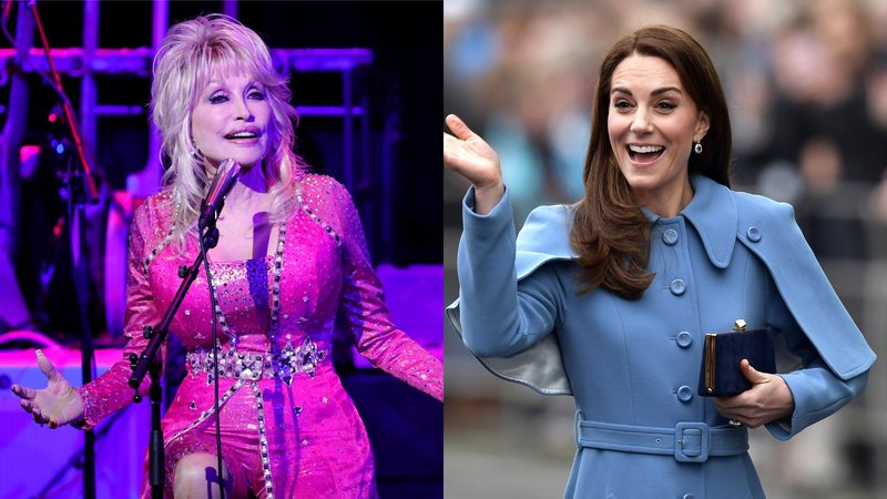 Dolly Parton (Foto: Jason Kempin/Getty Images) e Kate Middleton (Foto: Charles McQuillan/Getty Images)