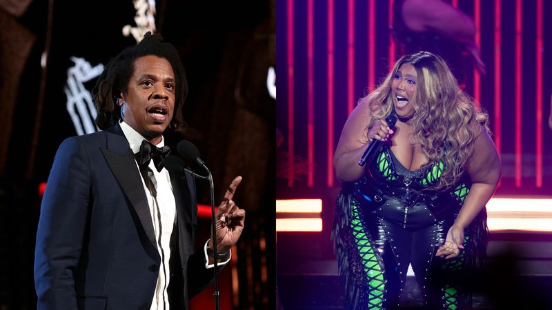 Jay-Z e Lizzo (Wendell Teodoro/Getty Images | Dimitrios Kambouris/Getty Images)