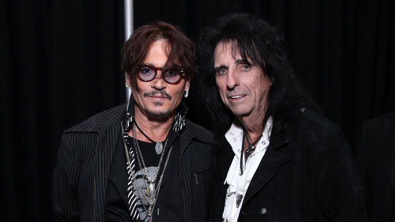 Johnny Depp e Alice Cooper (Rich Fury/Getty Images)