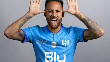 Neymar Jr. com camiseta do Al Hilal (Foto: Divulgação)