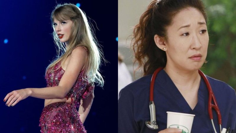 Taylor Swift | Sandra Oh em Grey's Anatomy (Kevin Winter/Getty Images | Divulgação/AMC)