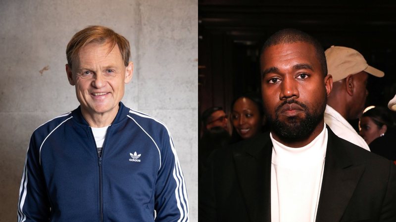 Bjørn Gulden (Foto: Reprodução/Adidas) e Kanye West (Foto: Robin Marchant/Getty Images)