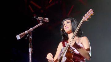 Katy Perry durante sua apresentação em São Paulo em 2011 (Foto: reprodução)