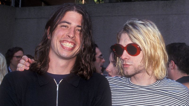 Dave Grohl e Kurt Cobain (Foto: Arquivo Kevin Mazur / Getty Images)