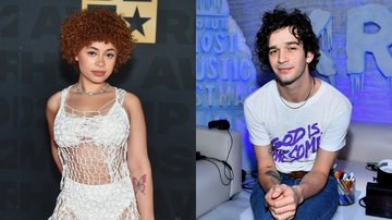 Ice Spice (Foto: Paras Griffin/Getty Images for BET) e Matty Healy (Foto: Amy Sussman/Getty Images for KROQ)