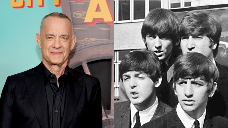 Tom Hanks e A Hard Day's Night, dos Beatles (Getty Images/Reprodução)