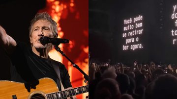 Roger Waters (Foto: Divulgação) e show do cantor em Brasília (Foto: Reprodução/Twitter/@BrunoGuzz0)