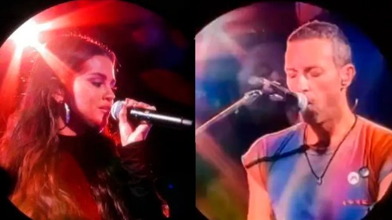 Selena Gomez e Chris Martin, do Coldplay (Foto: Reprodução)