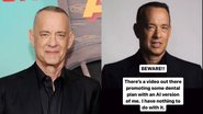 Tom Hanks (Foto: Dia Dipasupil/Getty Images) | Tom Hanks de IA (Foto: Reprodução/Instagram)