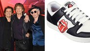 The Rolling Stones (Stuart C. Wilson/Getty Images) | Tênis Skechers Street x The Rolling Stones (Divulgação)