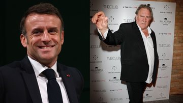 Emmanuel Macron e Gerard Depardieu (Fotos: Getty Images)