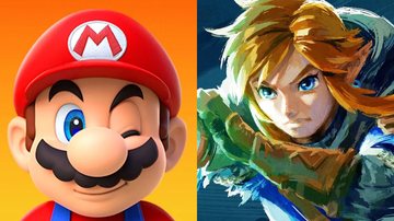 Mario, de 'Super Mario', e Link, de 'Zelda' (Fotos: Reprodução)