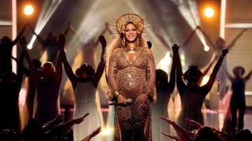 Beyoncé durante apresentação da 59º edição do Grammy's Awards. - Getty Images