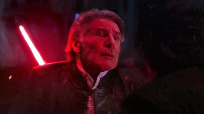 Morte de Han Solo em Star Wars: O Despertar da Força (Foto: Reprodução/Lucasfilm)