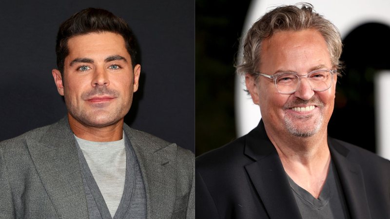 Zac Efron (Foto: Momodu Mansaray/Getty Images) e Matthew Perry (Phillip Faraone/Getty Images)
