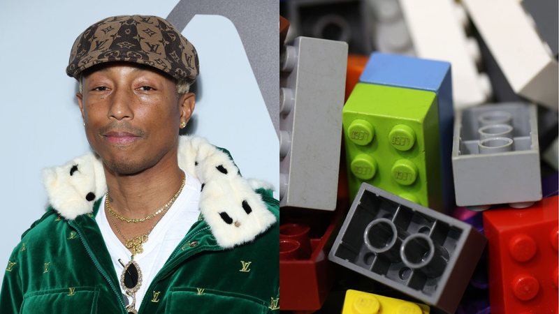 Pharrell Williams (Foto: Pascal Le Segretain/Getty Images) | Peças de Lego (Foto: Justin Sullivan/Getty Images)