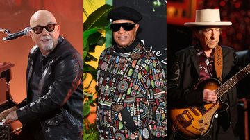 Billy Joel (Foto: Amy Sussman/Getty Images), Stevie Wonder (Foto: Alberto E. Rodriguez/Getty Images for Paramount Pictures) e Bob Dylan (Foto: Kevin Winter/Getty Images for AFI)