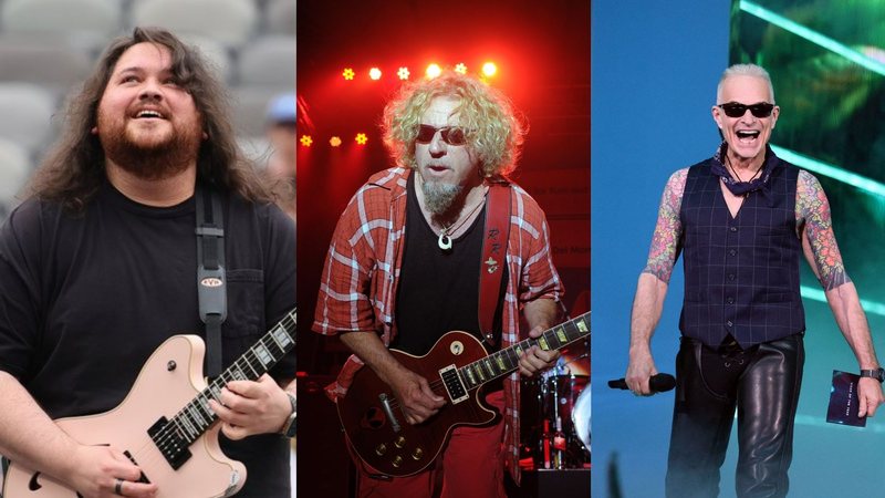 Wolfgang Van Halen, Sammy Hagar e David Lee Roth  (Foto: Getty Images)