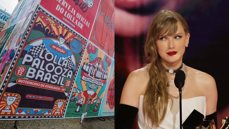 Lollapalooza Brasil (Foto: Mauricio Santana/Getty Images) | Taylor Swift (Foto: Kevin Winter/Getty Images)