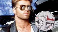 George Michael em "Faith" e a moeda aprovada no Reino Unido (Divulgação/The Royal Mint/Mega)