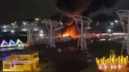 Incêndio no Autódromo de Interlagos aconteceu nas vésperas do Lollapalooza Brasil 2024 (Foto: Reprodução/Twitter)