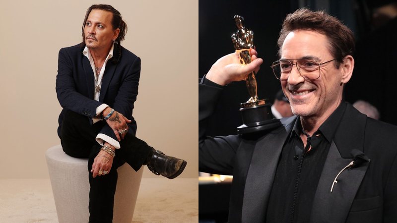 Johnny Depp (Foto: Tristan Fewings/Getty Images for The Red Sea International Film Festival) e Robert Downey Jr. (Foto: Al Seib/A.M.P.A.S. via Getty Images)
