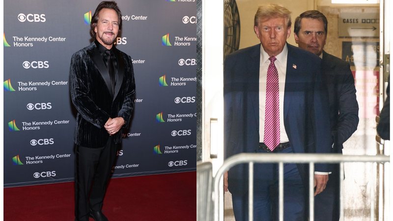 Eddie Vedder e Donald Trump (Fotos: Getty Images)